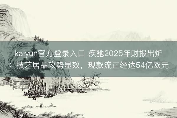 kaiyun官方登录入口 疾驰2025年财报出炉：技艺居品攻势显效，现款流正经达54亿欧元