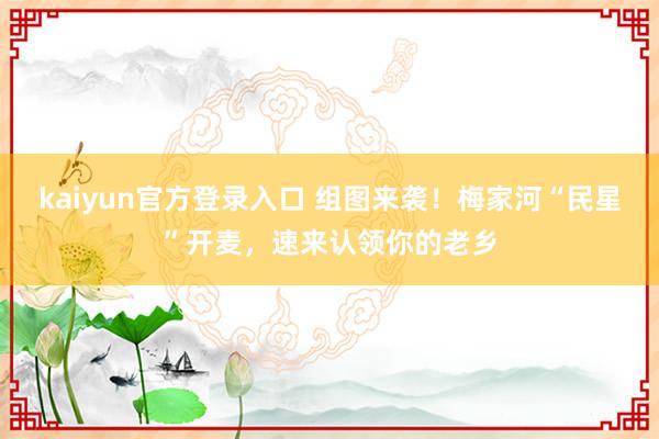 kaiyun官方登录入口 组图来袭！梅家河“民星”开麦，<a href=