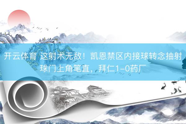 开云体育 这射术无敌！凯恩禁区内接球转念抽射球门上角笔直，拜仁1-0药厂