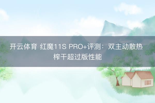 开云体育 红魔11S PRO+评测:双主动散热 榨干超过版性能